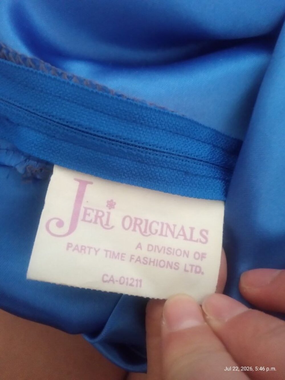 Authentic Vintage 1980's Prom Dress - Picture 5 of 6